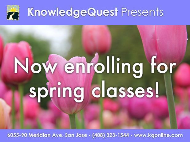 Now enrolling for spring classes!